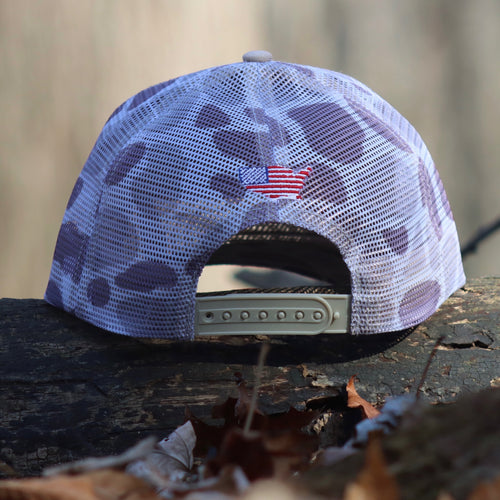 Cream Old School Camo Snapback - Turkey Track