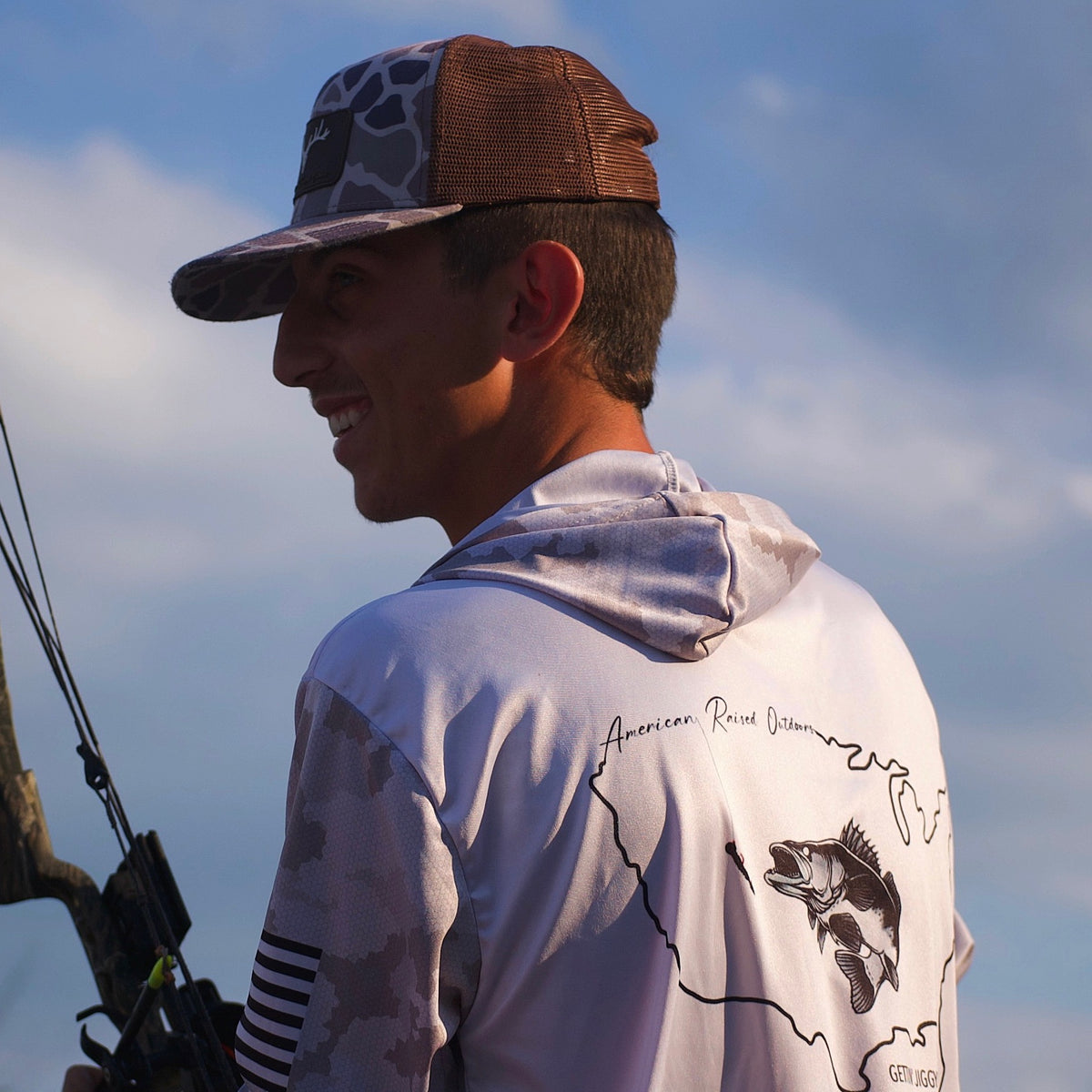 American Raised Outdoors Gettin' Jiggy With It - Performance Fishing Shirt