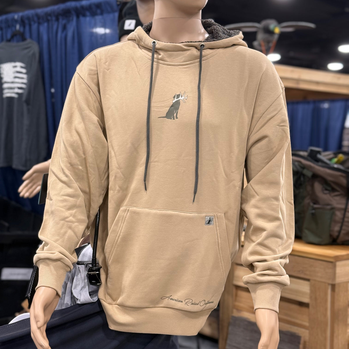 KHAKI LOGO HOODIE