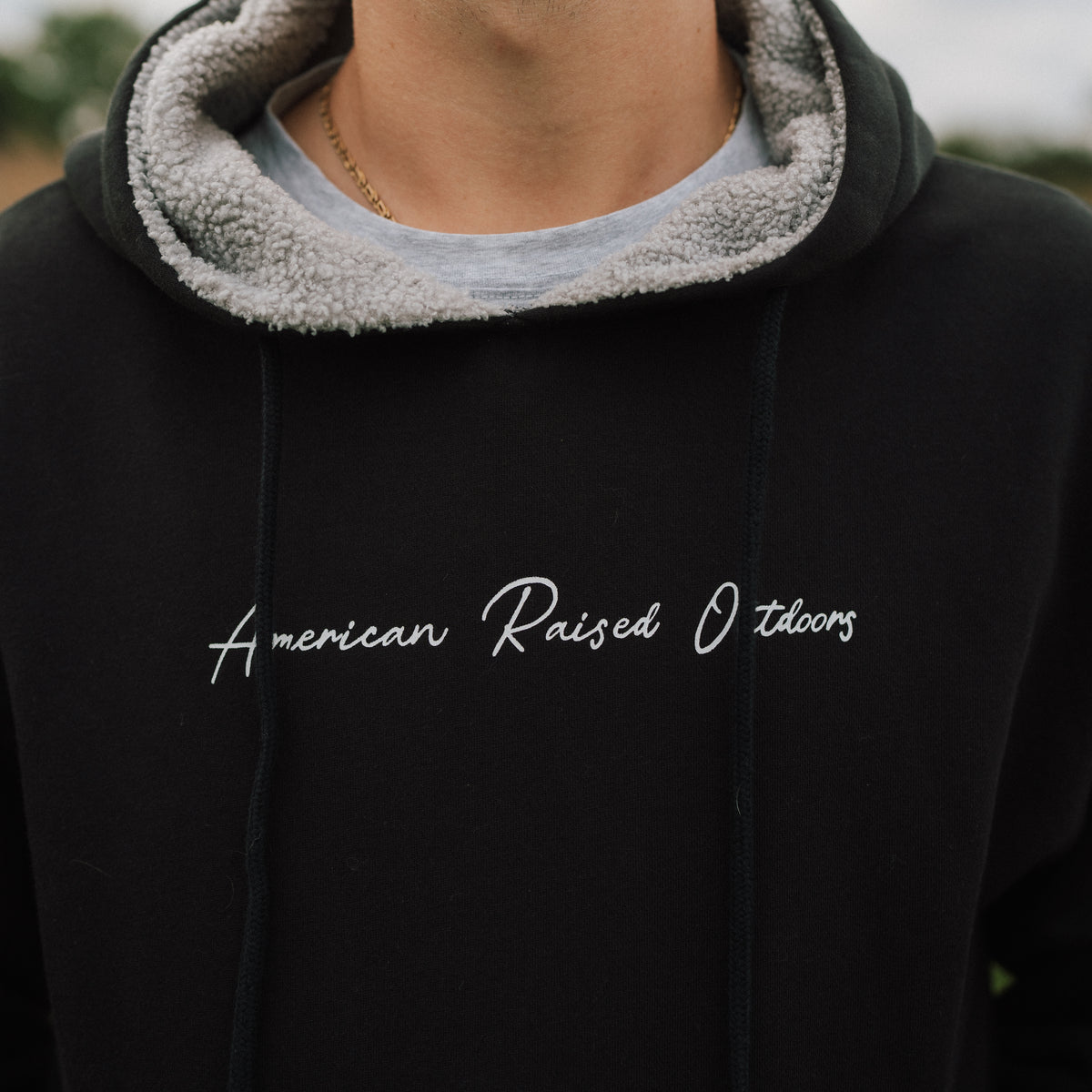 Black Fleece Lined Hoodie
