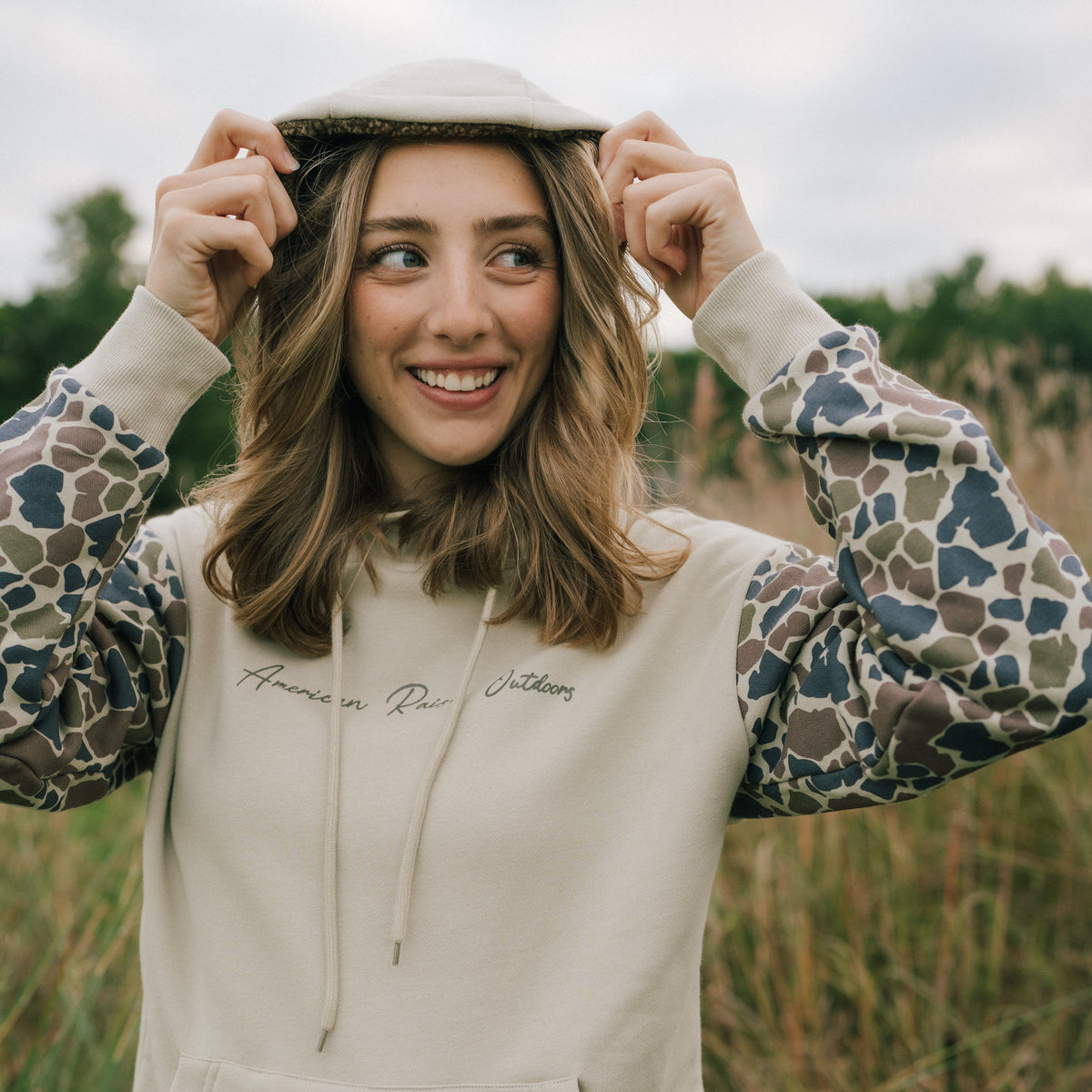 Fleece-Lined Hoodie - Old School Camo
