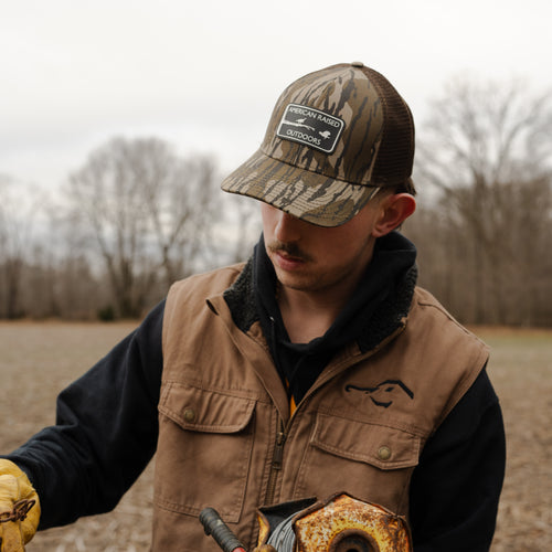 Off The Roost 5 Panel Snapback- Bottomland Camo